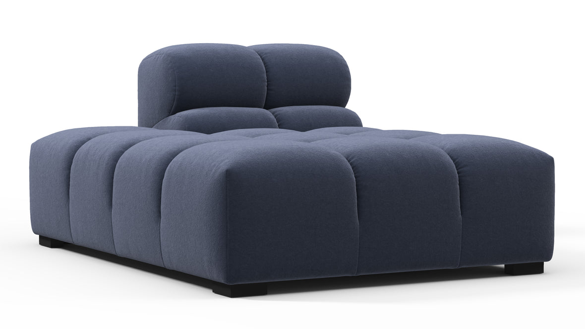 Tufty - Tufty Module, Left Chaise, Armless, Royal Blue Wool