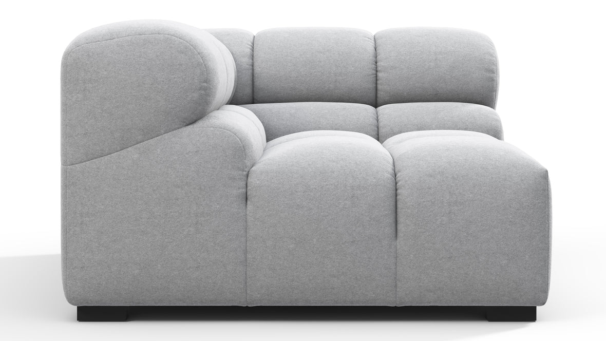 Tufty - Tufty Module, Left Corner, Light Gray Wool