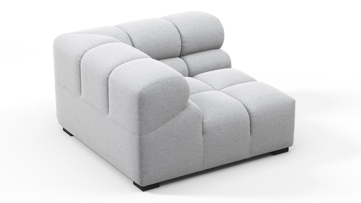 Tufty - Tufty Module, Left Corner, Light Gray Wool