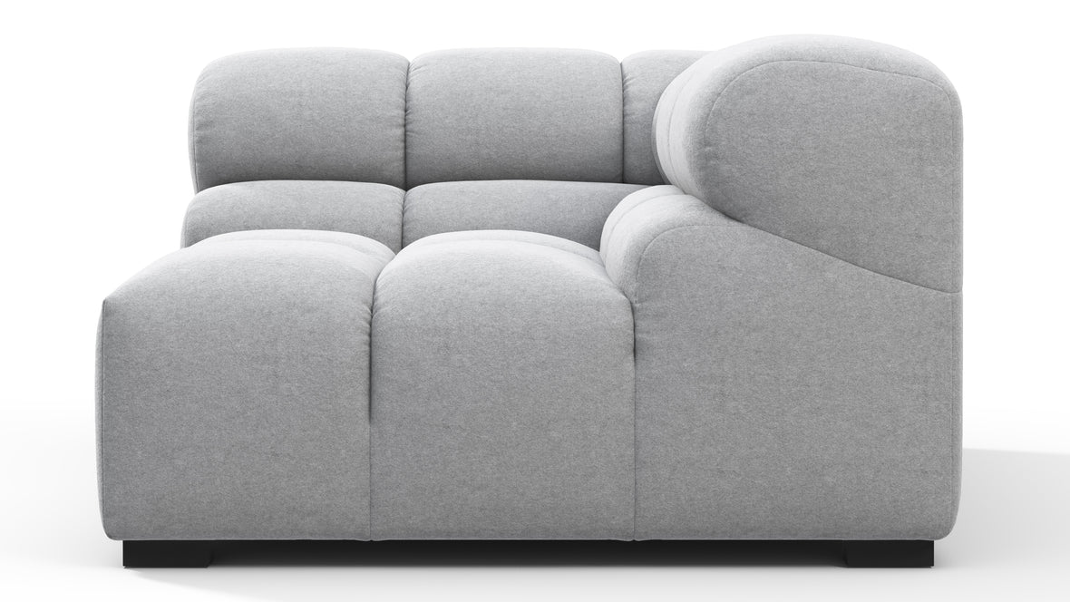 Tufty - Tufty Module, Right Corner, Light Gray Wool