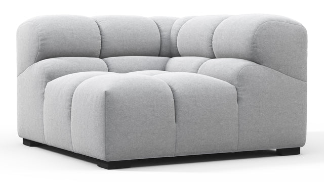 Tufty - Tufty Module, Right Corner, Light Gray Wool
