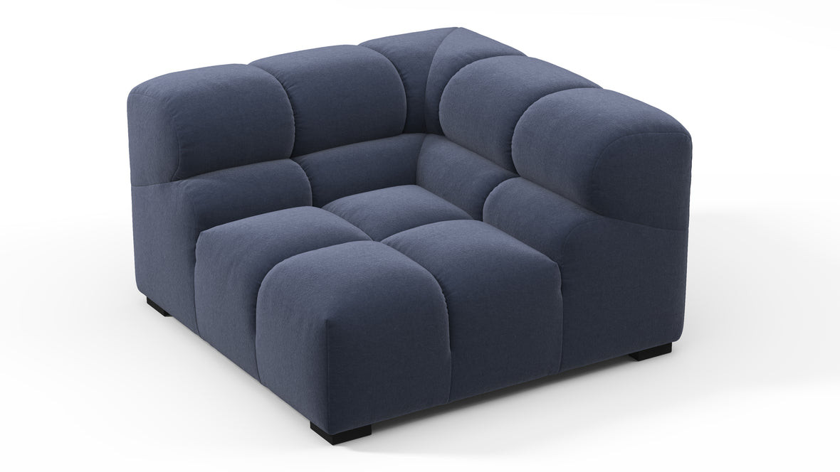 Tufty - Tufty Module, Right Corner, Royal Blue Wool