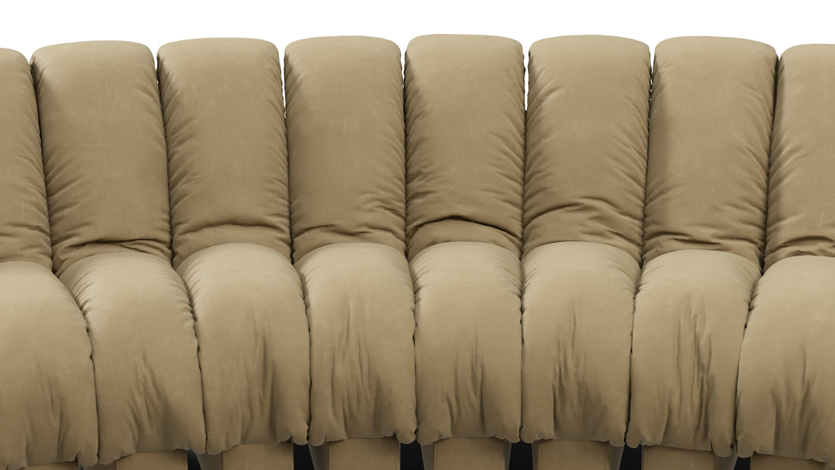 DS 600 - DS 600 Large Open End Sofa, Beige Vegan Leather