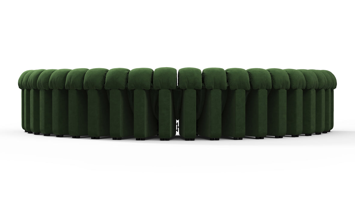 DS 600 - DS 600 Large Sectional, U Shape, Tarragon Vegan Suede