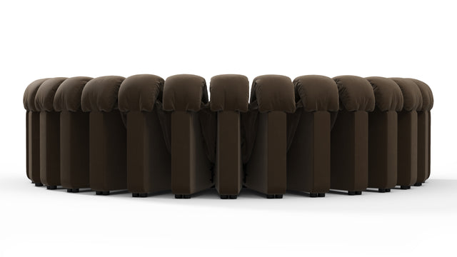 DS 600 - DS 600 Sectional, U Shape, Distressed Brown Vegan Leather