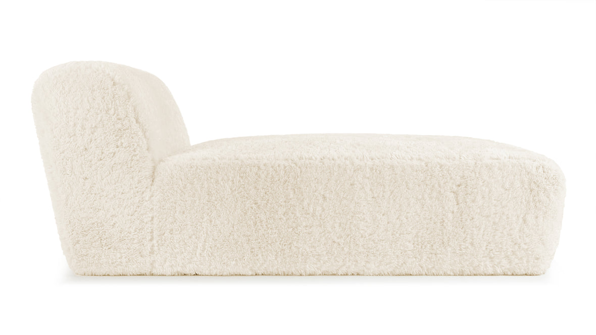 Iona - Iona Chaise, White Long Hair Sherpa