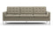 Florence - Florence Three Seater Sofa, Beige Gray Vegan Leather