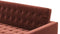 Florence - Florence Three Seater Sofa, Left Chaise, Burgundy Velvet