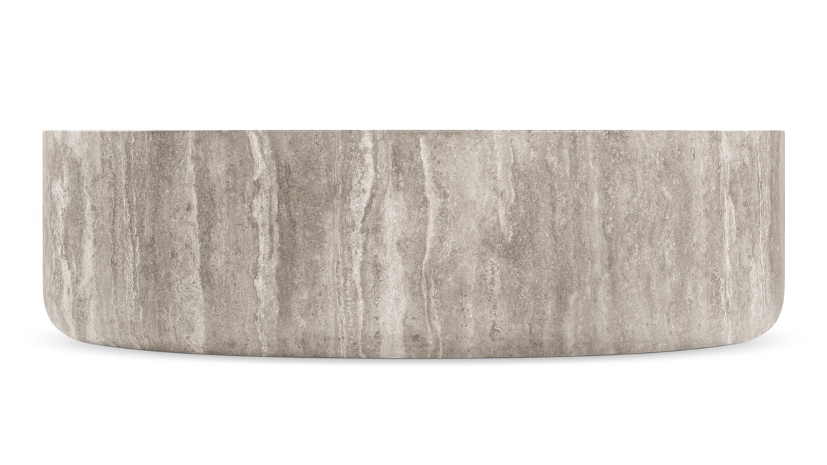 Toren - Toren Coffee Table, Silver Travertine