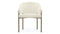 Esme - Esme Dining Chair, Luxe Sherpa and Brushed Brass