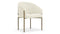 Esme - Esme Dining Chair, Luxe Sherpa and Brushed Brass