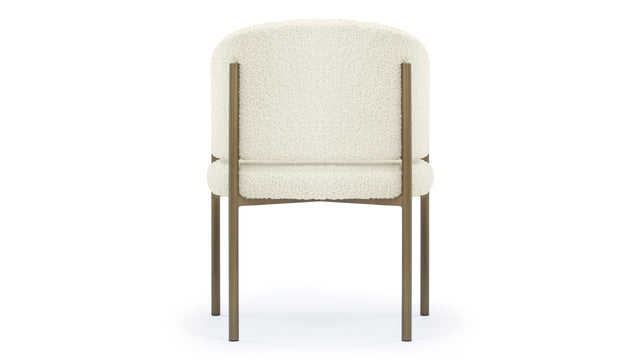Esme - Esme Dining Chair, Luxe Sherpa and Brushed Brass