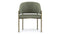 Esme - Esme Dining Chair, Sage Vegan Suede and Brushed Brass