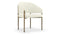 Esme - Esme Dining Chair, Eggshell Vegan Leather and Brushed Brass