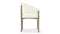 Esme - Esme Dining Chair, Eggshell Vegan Leather and Brushed Brass