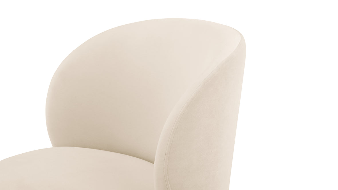 Ria - Ria Side Chair, Almond Velvet