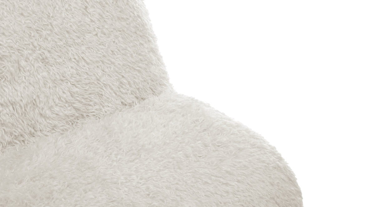 Rocha - Rocha Lounge Chair, Natural Vegan Fur
