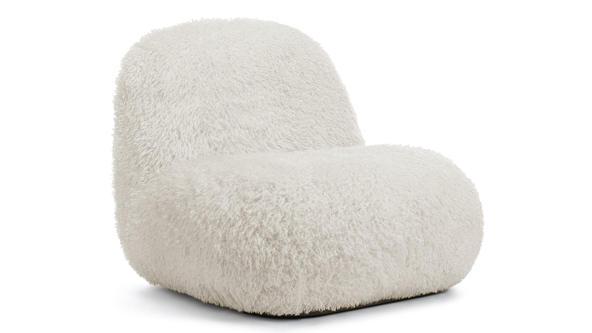 Rocha - Rocha Lounge Chair, Natural Vegan Fur