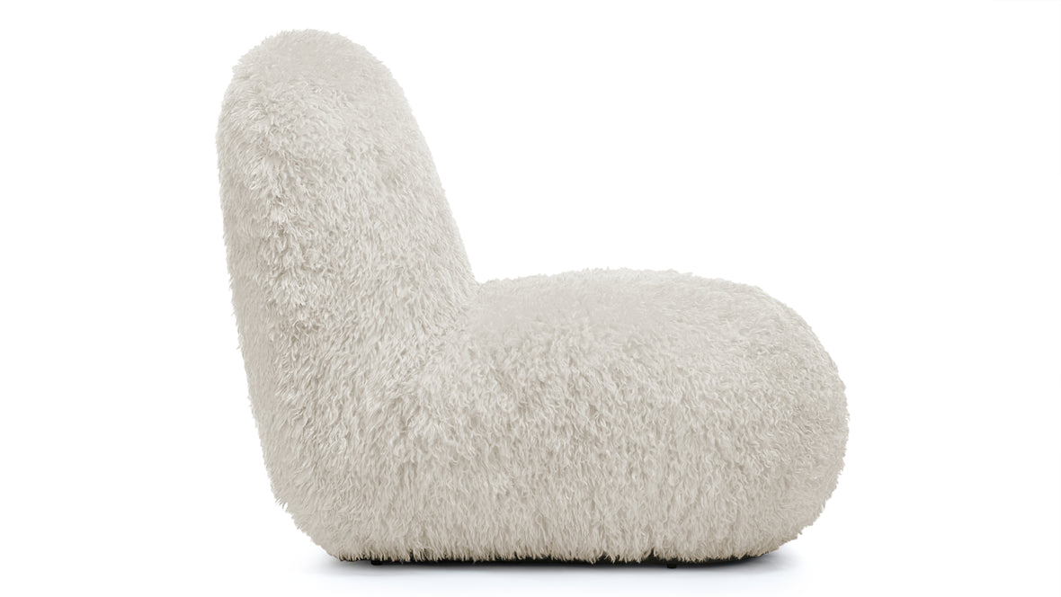 Rocha - Rocha Lounge Chair, Natural Vegan Fur