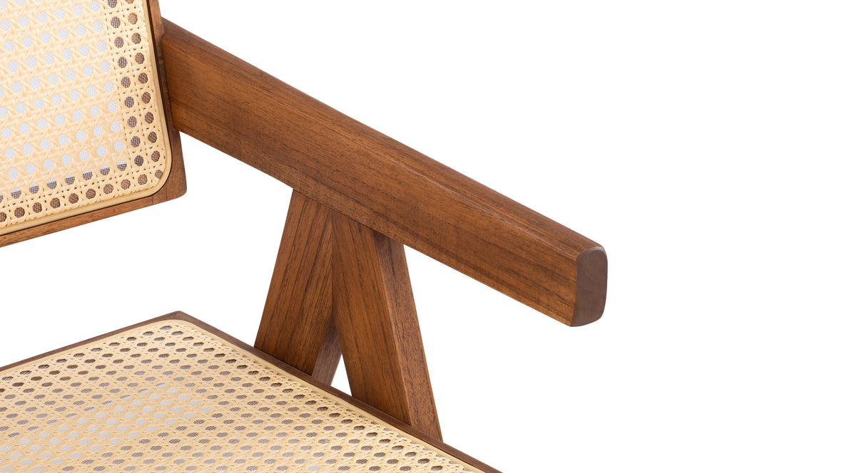 Jeanneret Outdoor - Jeanneret Outdoor Armchair, Walnut Stained Teak