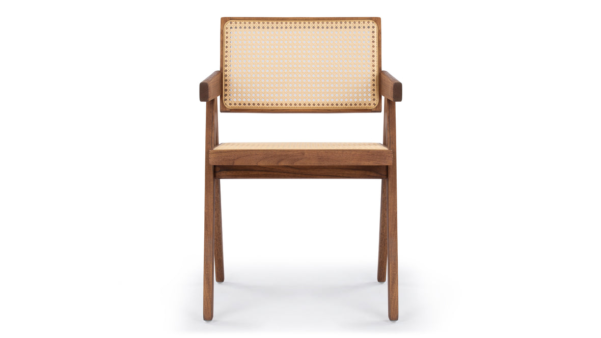 Jeanneret Outdoor - Jeanneret Outdoor Armchair, Walnut Stained Teak