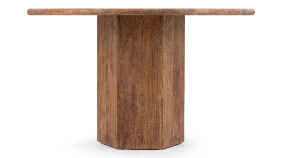 Lotus - Lotus Outdoor Dining Table, Walnut Stained Teak, 47