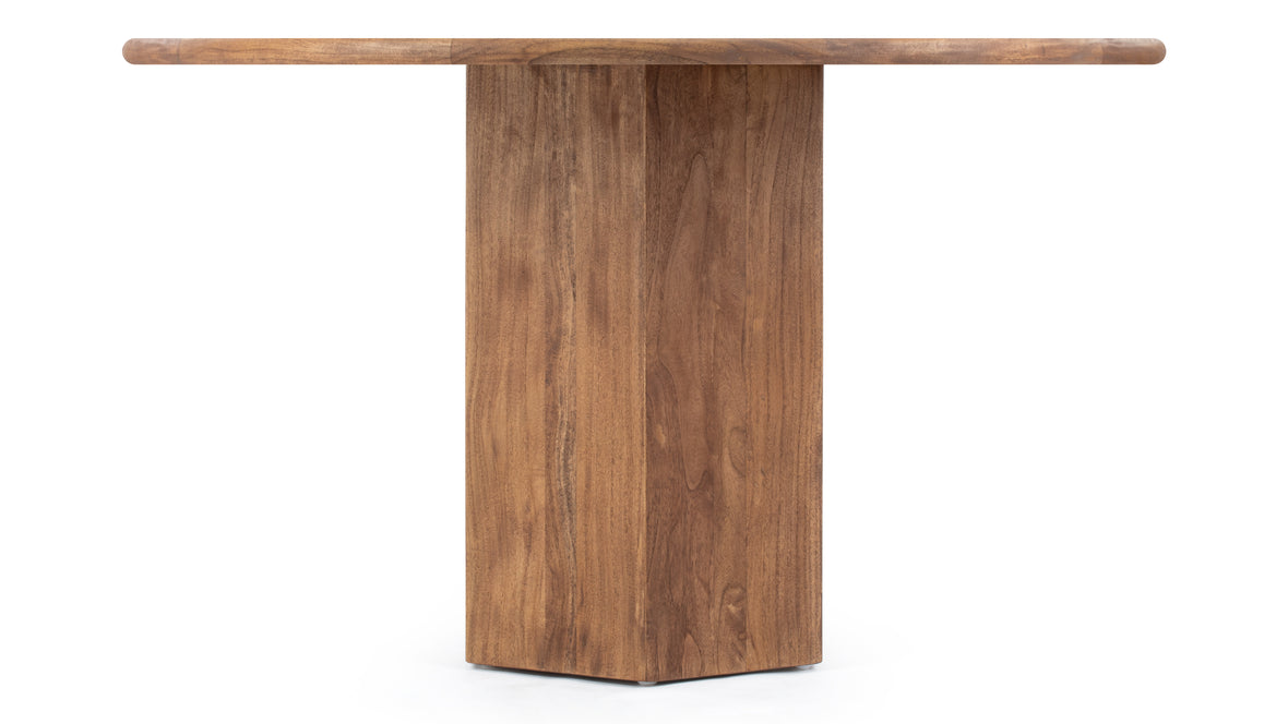 Lotus - Lotus Outdoor Dining Table, Walnut Stained Teak, 47
