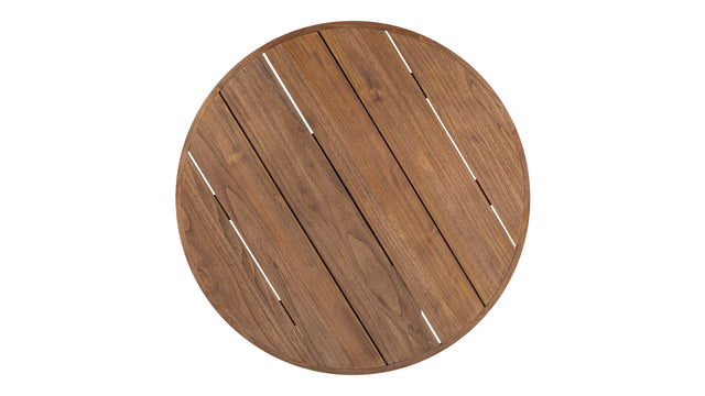 Lotus - Lotus Outdoor Dining Table, Walnut Stained Teak, 47