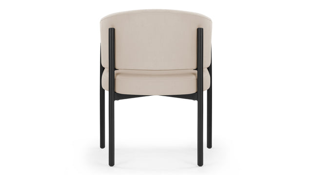 Esme Outdoor - Esme Outdoor Dining Chair, Latte Performance Weave and Black