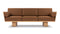 Suelo - Suelo Outdoor Sofa, Natural Teak with Mocha Cushions
