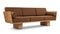 Suelo - Suelo Outdoor Sofa, Natural Teak with Mocha Cushions