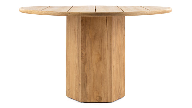 Lotus - Lotus Outdoor Dining Table, Natural Teak, 47