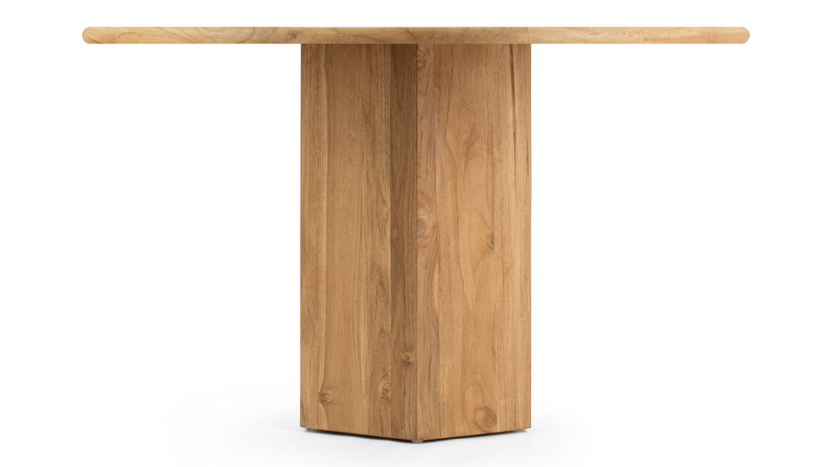 Lotus - Lotus Outdoor Dining Table, Natural Teak, 47