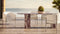Esme Outdoor - Esme Outdoor Dining Chair, Ivory Performance Weave and Brushed Brass