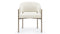 Esme Outdoor - Esme Outdoor Dining Chair, Ivory Performance Weave and Brushed Brass