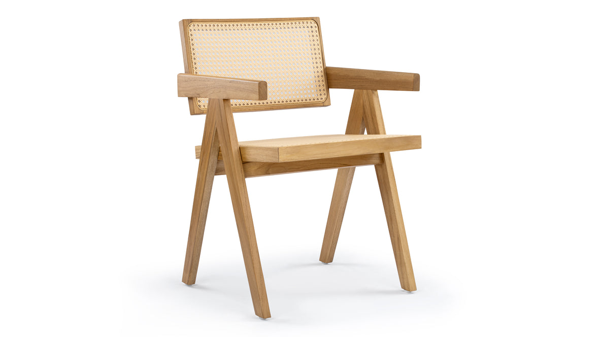 Jeanneret Outdoor - Jeanneret Outdoor Armchair, Natural Teak