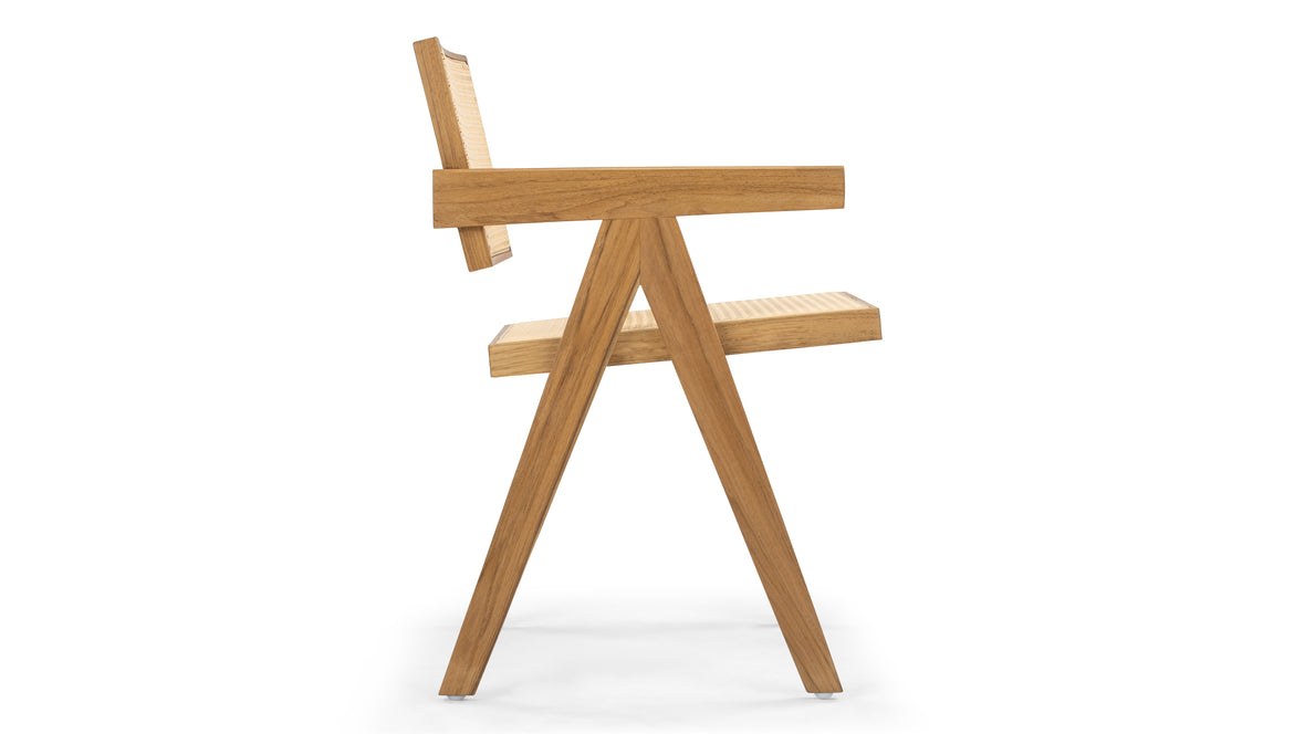 Jeanneret Outdoor - Jeanneret Outdoor Armchair, Natural Teak