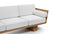 Suelo - Suelo Outdoor Sofa, Natural Teak with White Cushions