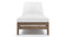 Lusso - Lusso Outdoor Lounger, Weathered Teak with White Cushions
