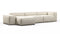 Andes - Andes Outdoor Sectional, Double Sided, Left Chaise, Natural Textured Weave