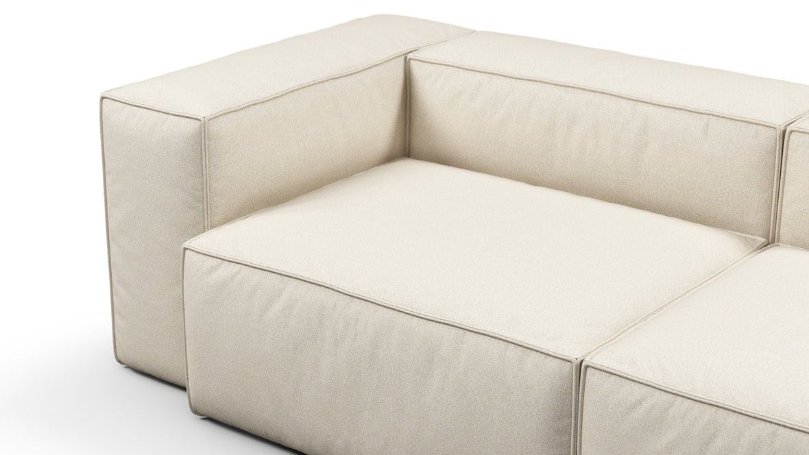 Andes - Andes Outdoor Sectional, Right Chaise, Natural Textured Weave
