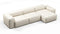 Andes - Andes Outdoor Sectional, Right Chaise, Natural Textured Weave