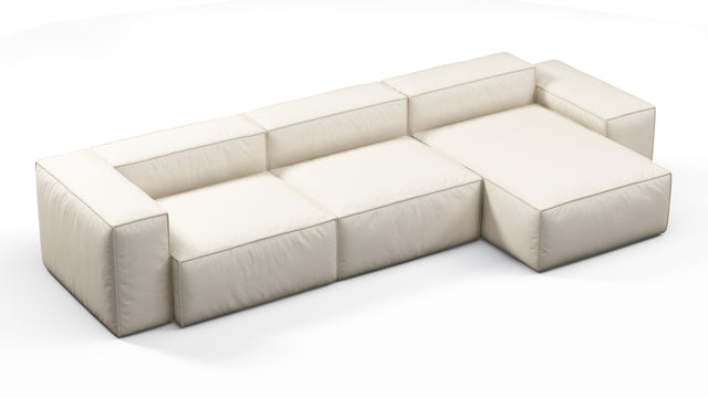 Andes - Andes Outdoor Sectional, Right Chaise, Natural Textured Weave
