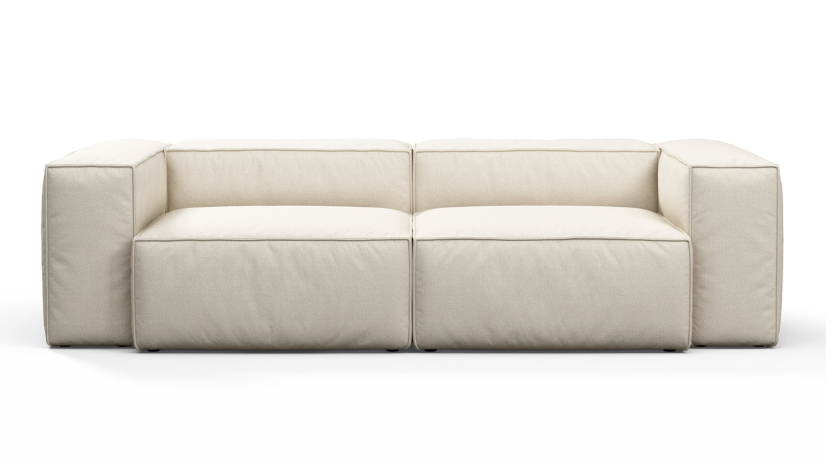 Andes - Andes Outdoor Sectional, Two Seater, Natural Textured Weave