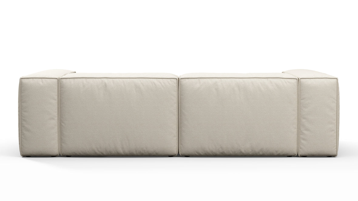Andes - Andes Outdoor Sectional, Two Seater, Natural Textured Weave