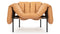 Puffy - Puffy Lounge Chair, Tan Vegan Leather