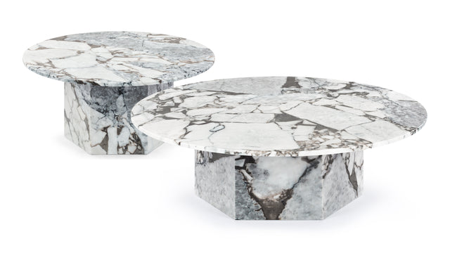 Saga - Saga Large Coffee Table, Modellato Marble