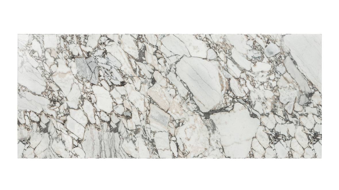 Enzo - Enzo Dining Table, Modellato Marble, 98in
