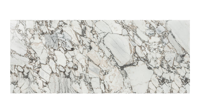 Enzo - Enzo Dining Table, Modellato Marble, 98in