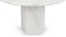 Saga - Saga Round Pedestal Dining Table, Fiore Bianco Marble, 47in